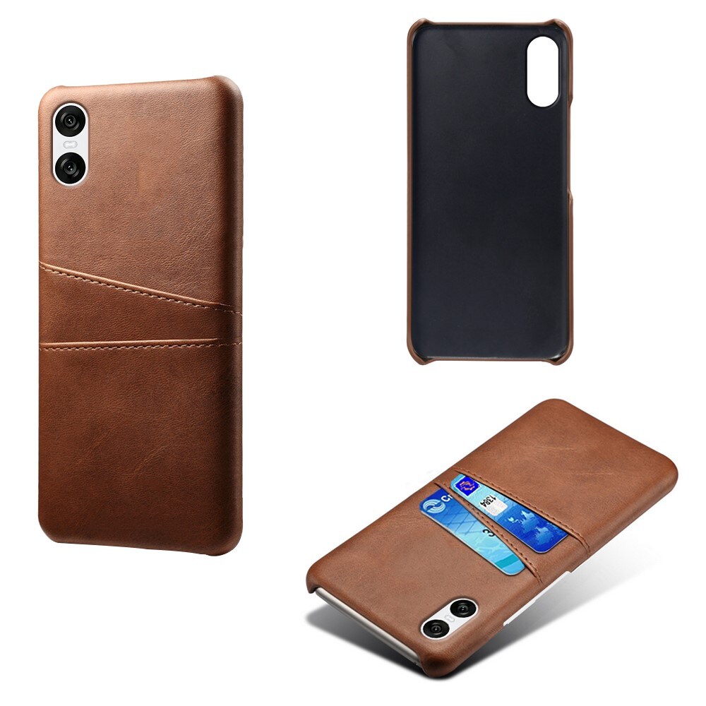 Sony Xperia 10 VI Smart cover med 2 kortholdere, Brun