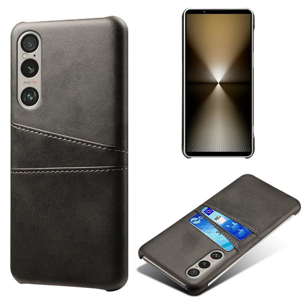 Sony Xperia 1 VI Smart cover med 2 kortholdere, Sort