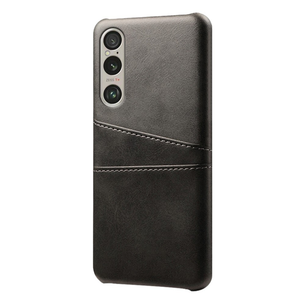 Sony Xperia 1 VI Smart cover med 2 kortholdere, Sort