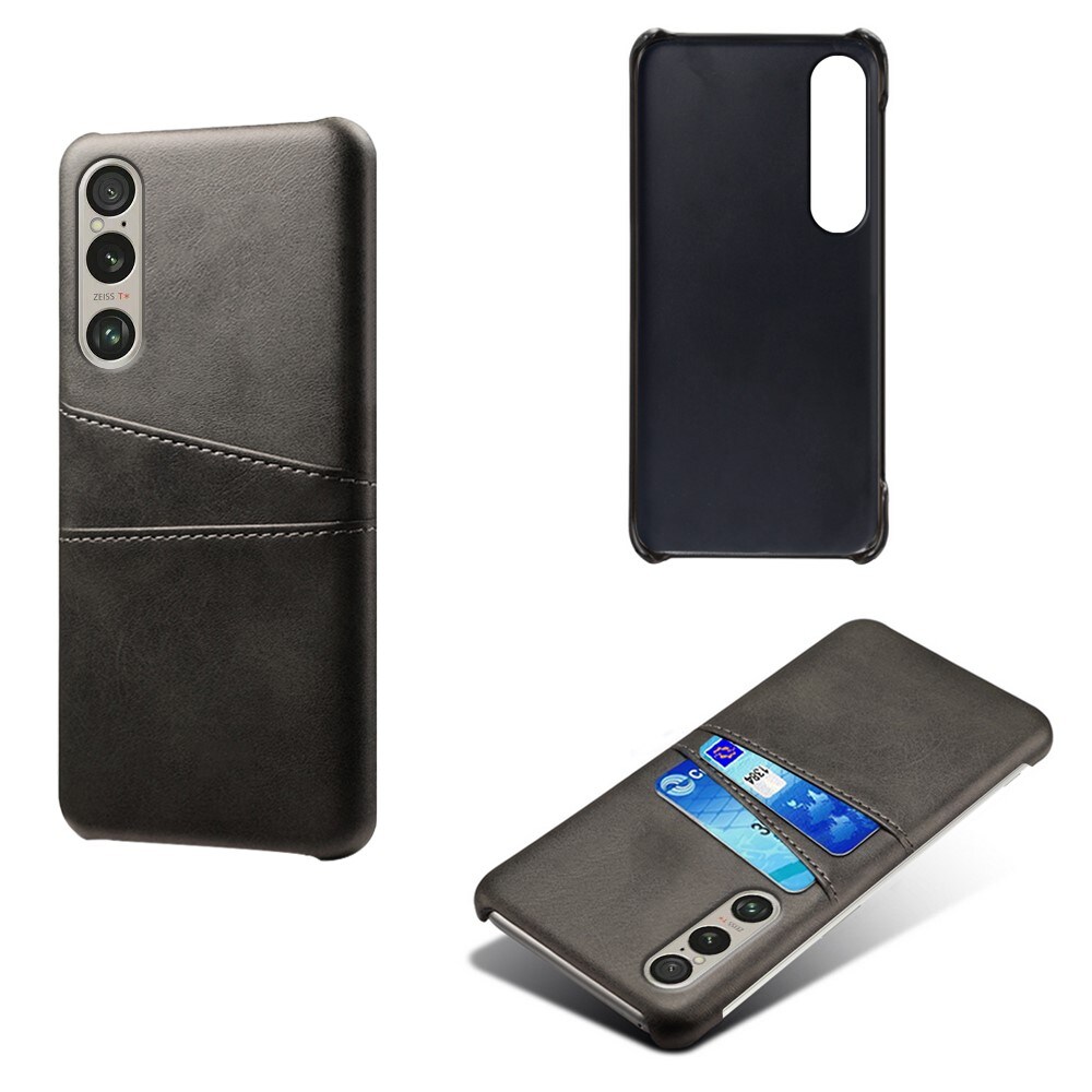 Sony Xperia 1 VI Smart cover med 2 kortholdere, Sort