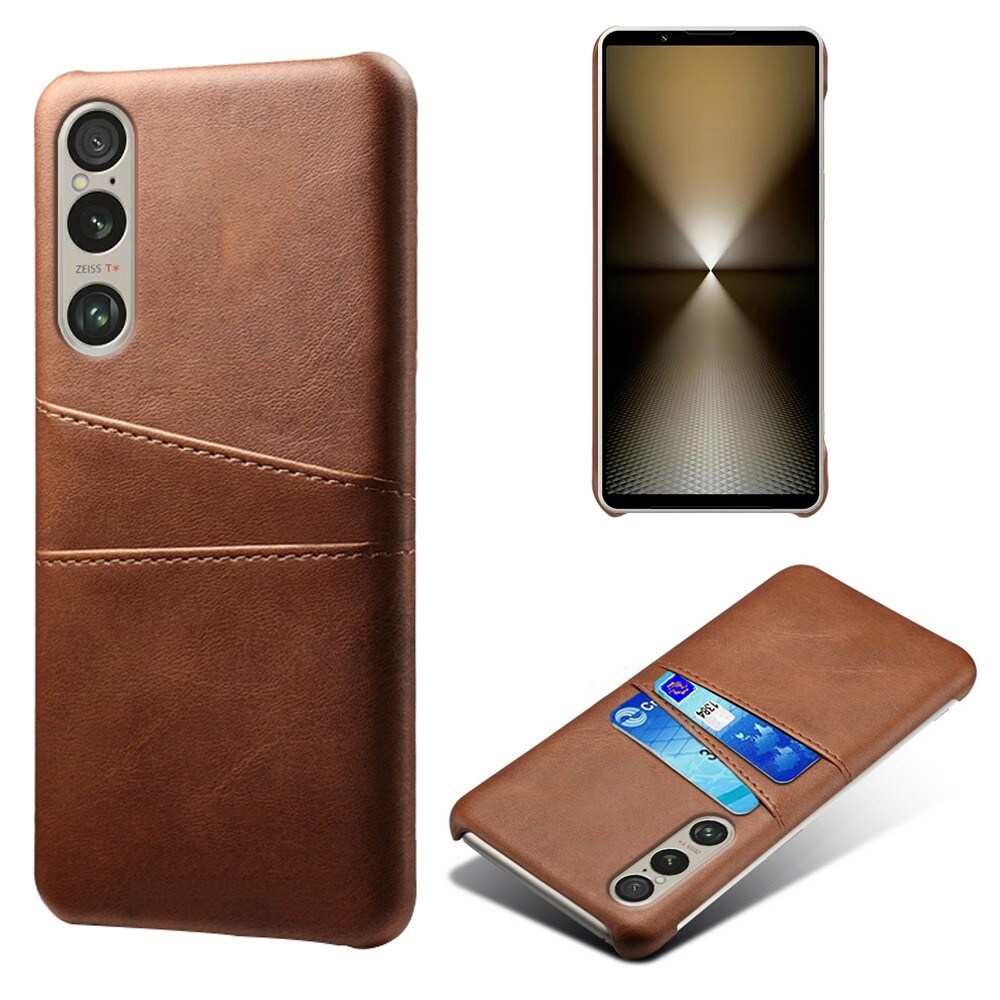 Sony Xperia 1 VII Smart cover med 2 kortholdere, Brun