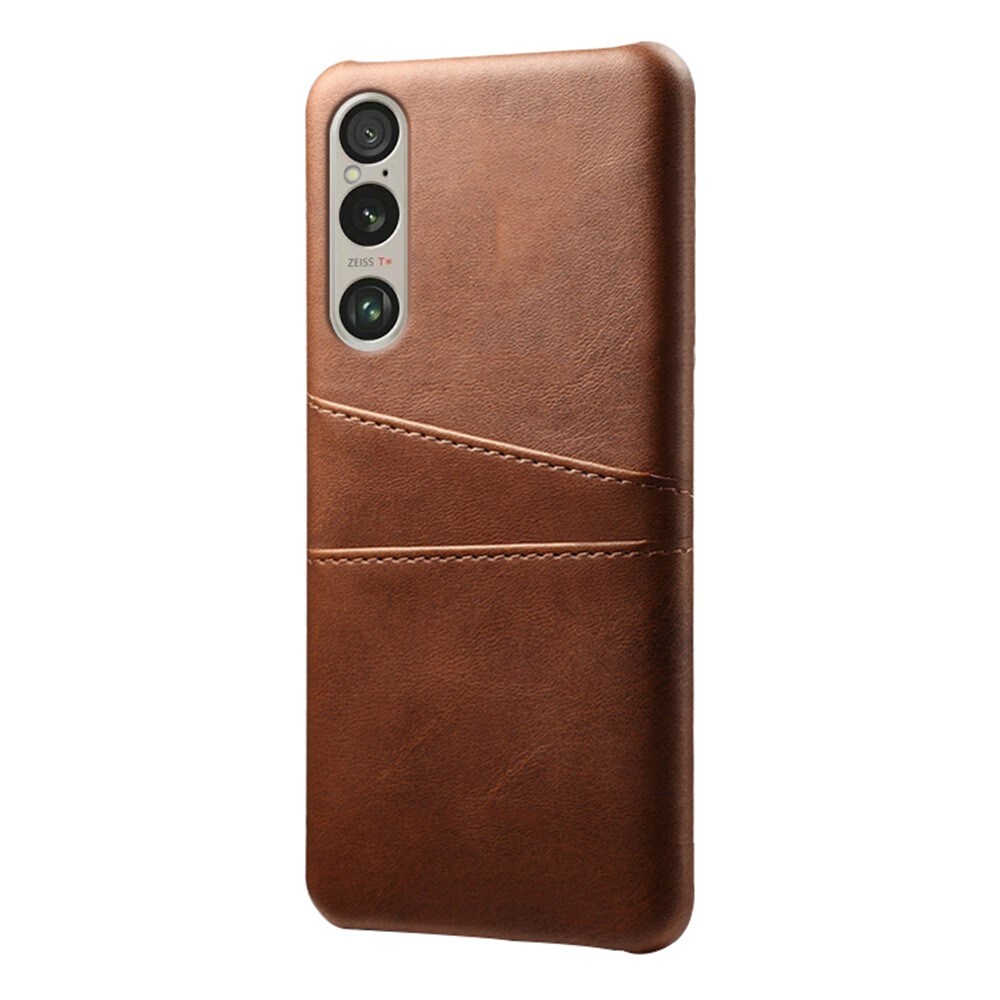 Sony Xperia 1 VII Smart cover med 2 kortholdere, Brun