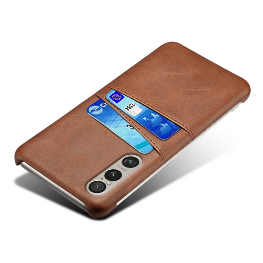 Sony Xperia 1 VII Smart cover med 2 kortholdere, Brun
