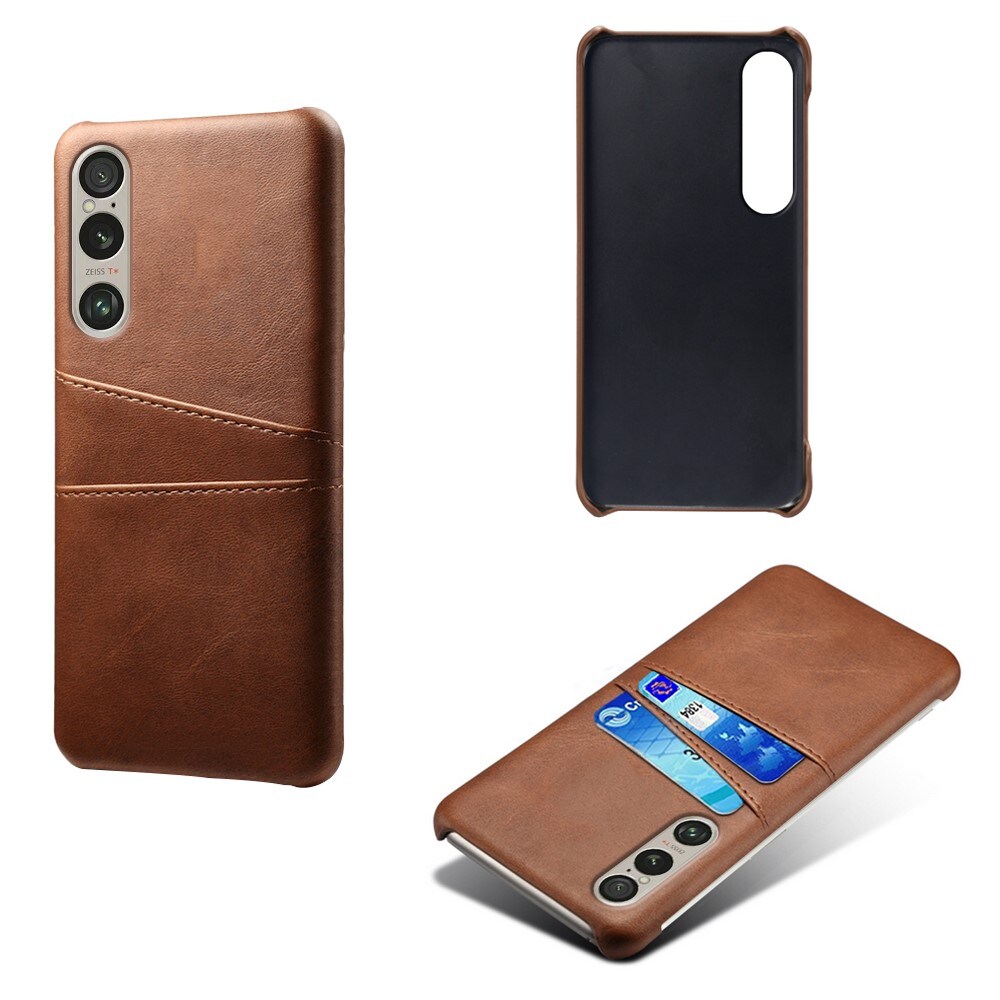 Sony Xperia 1 VI Smart cover med 2 kortholdere, Brun