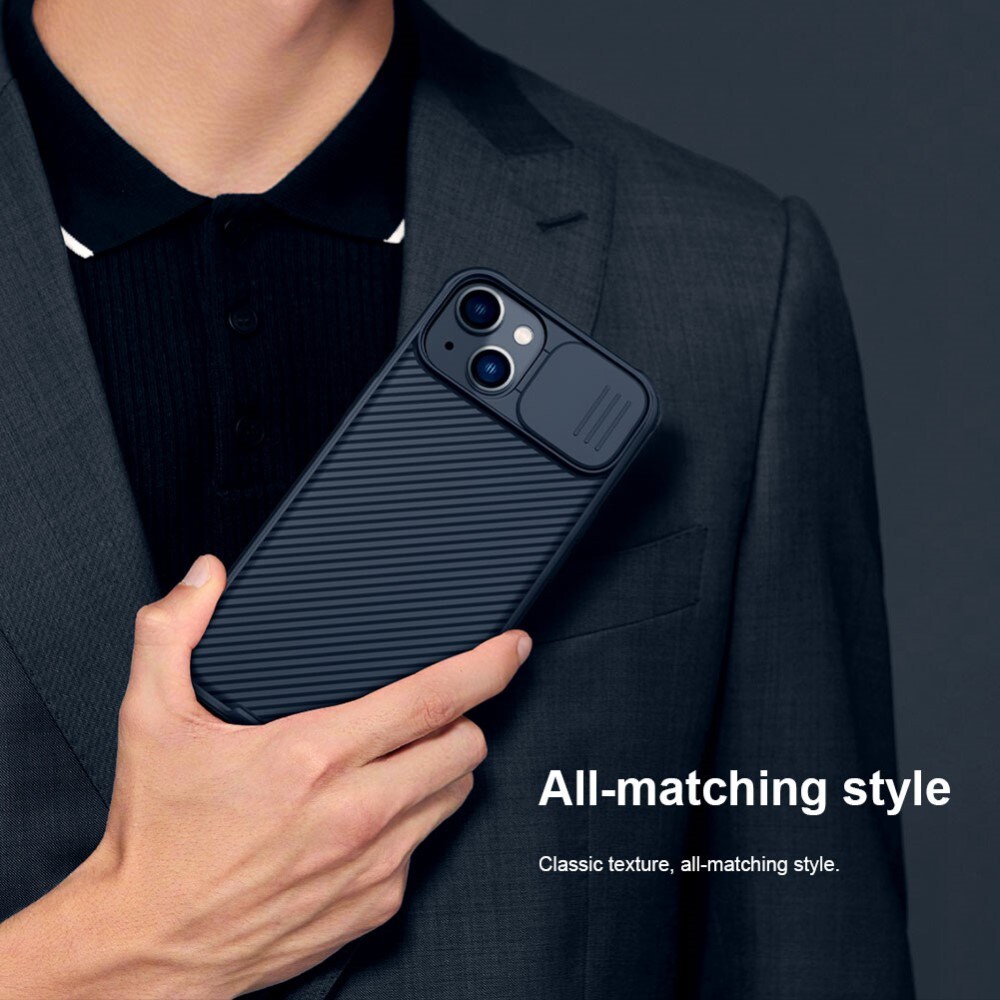 iPhone 14 Cover med kamerabeskyttelse - CamShield, Sort