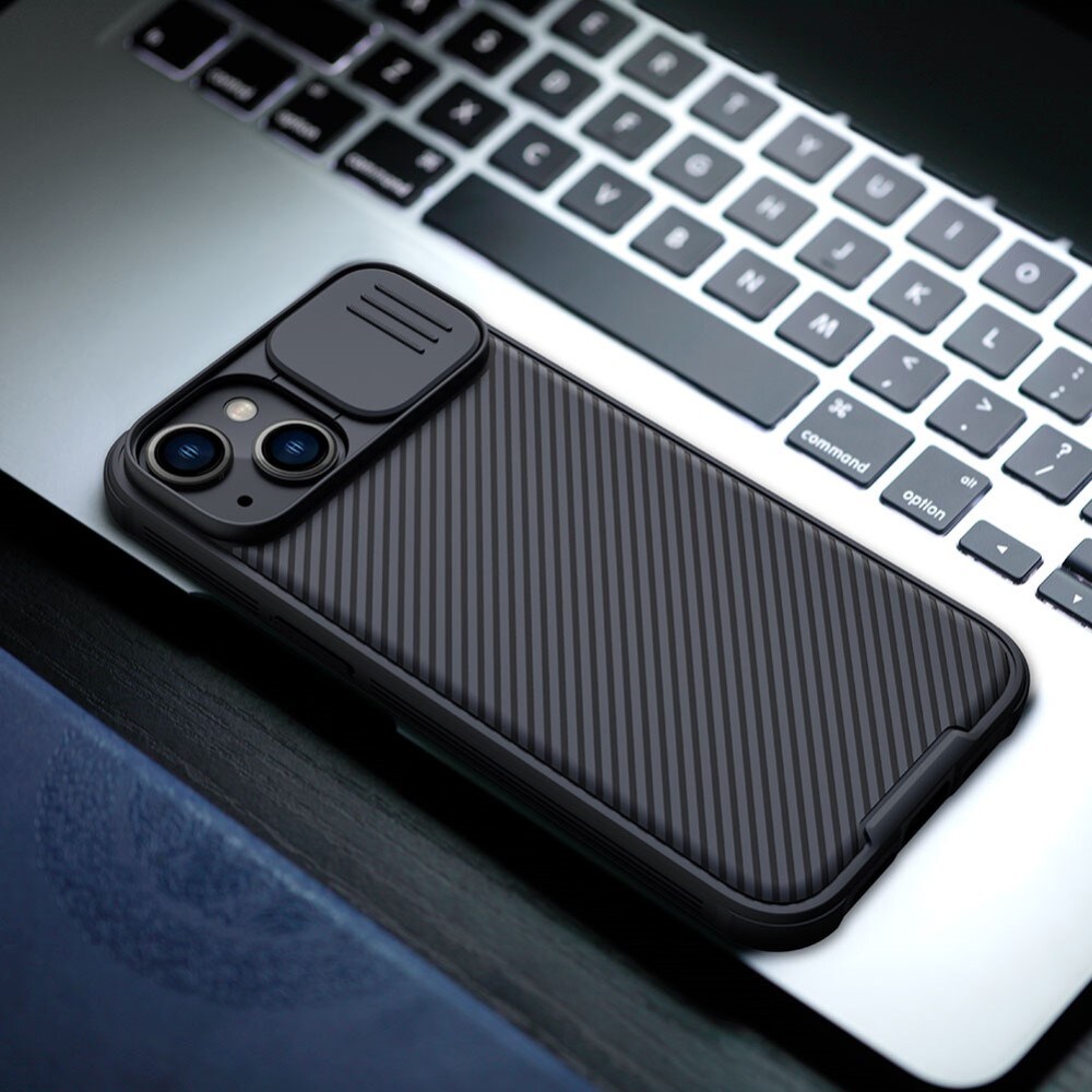 iPhone 14 Plus Cover med kamerabeskyttelse - CamShield, Sort