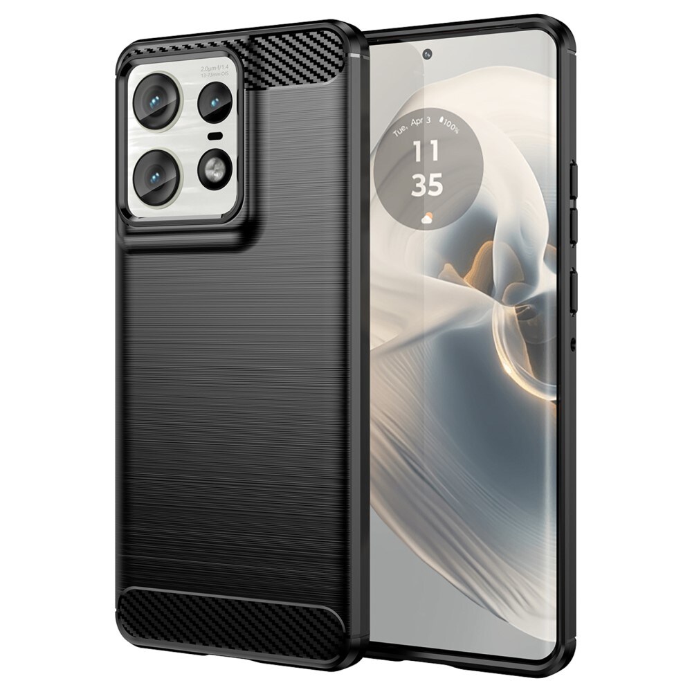 Motorola Edge 50 Pro TPU-cover Brushed, Sort