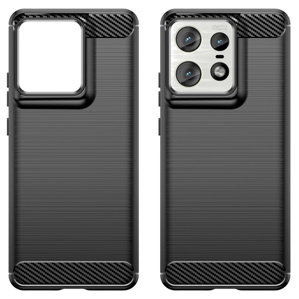 Motorola Edge 50 Pro TPU-cover Brushed, Sort