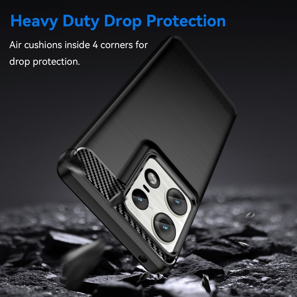 Motorola Edge 50 Pro TPU-cover Brushed, Sort