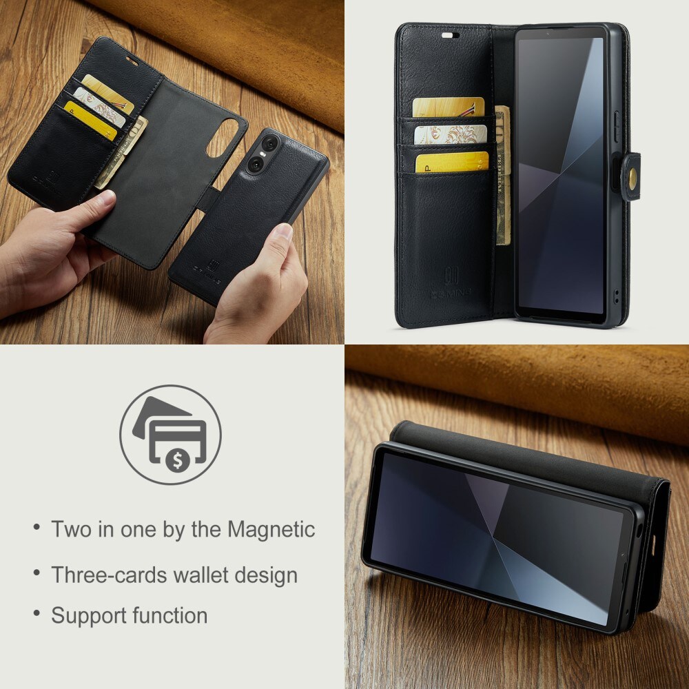 Sony Xperia 10 VI Pungetui med aftageligt cover, Black