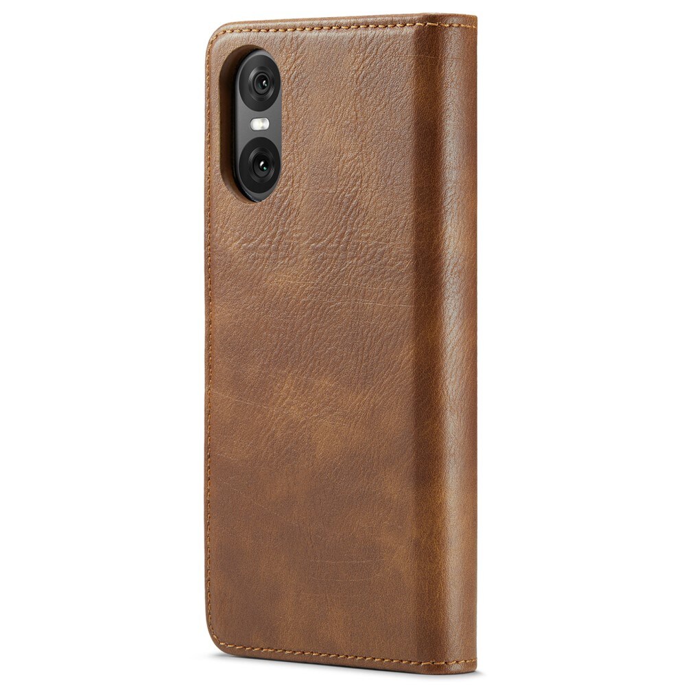 Sony Xperia 10 VI Pungetui med aftageligt cover, Cognac