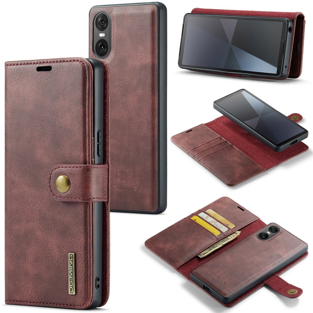 Sony Xperia 10 VI Pungetui med aftageligt cover, Red