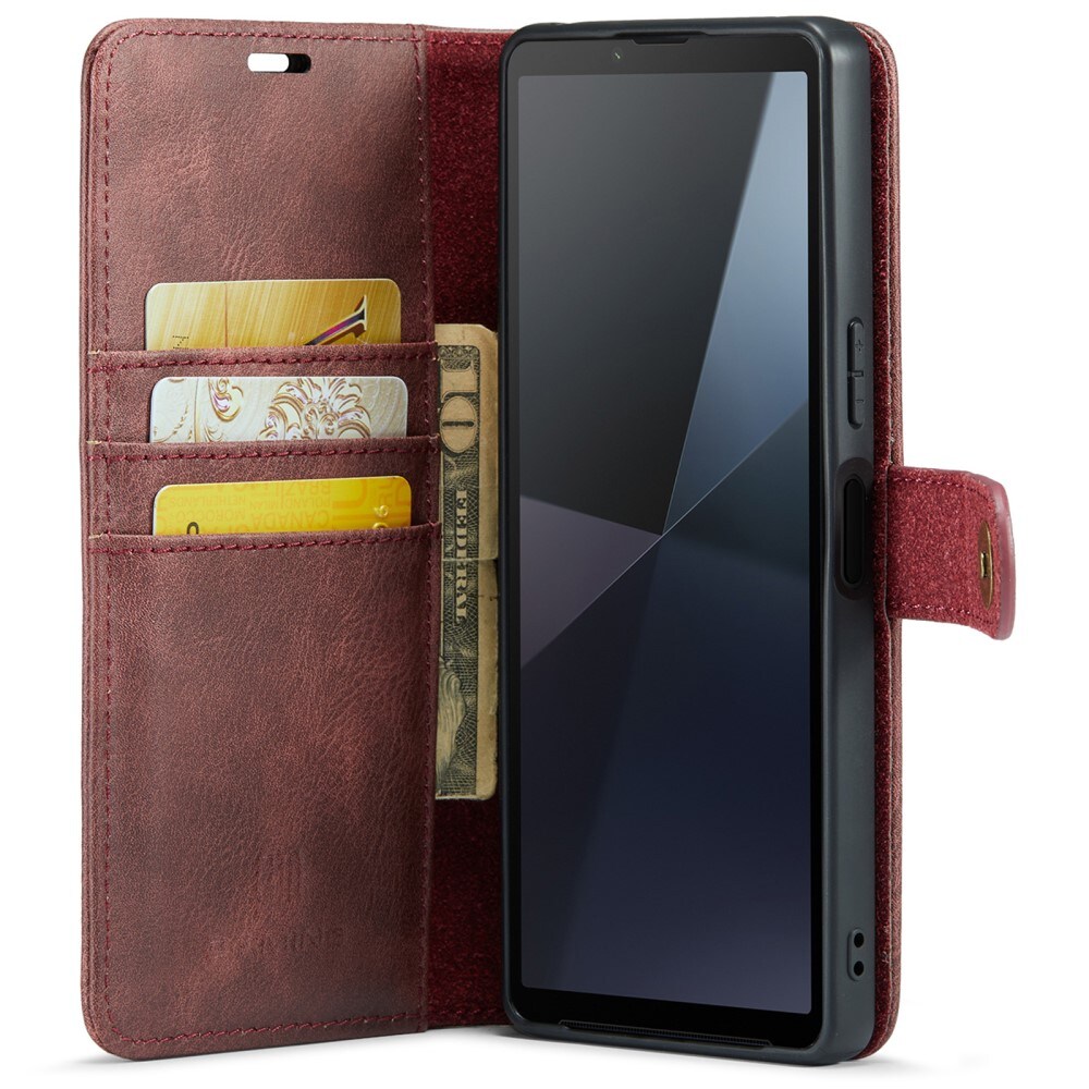 Sony Xperia 10 VI Pungetui med aftageligt cover, Red