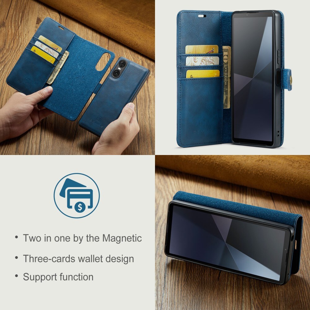 Sony Xperia 10 VI Pungetui med aftageligt cover, Blue
