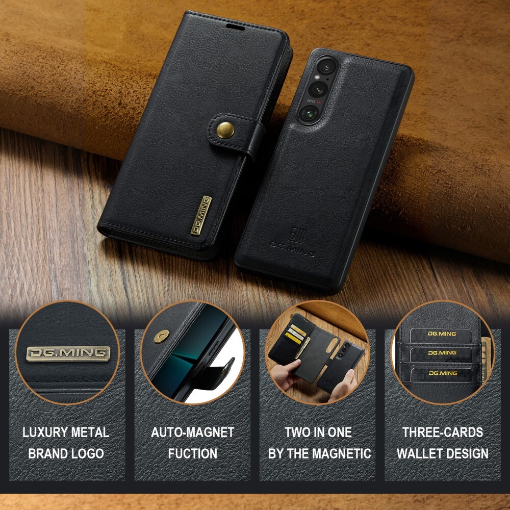 Sony Xperia 1 VI Pungetui med aftageligt cover, Black