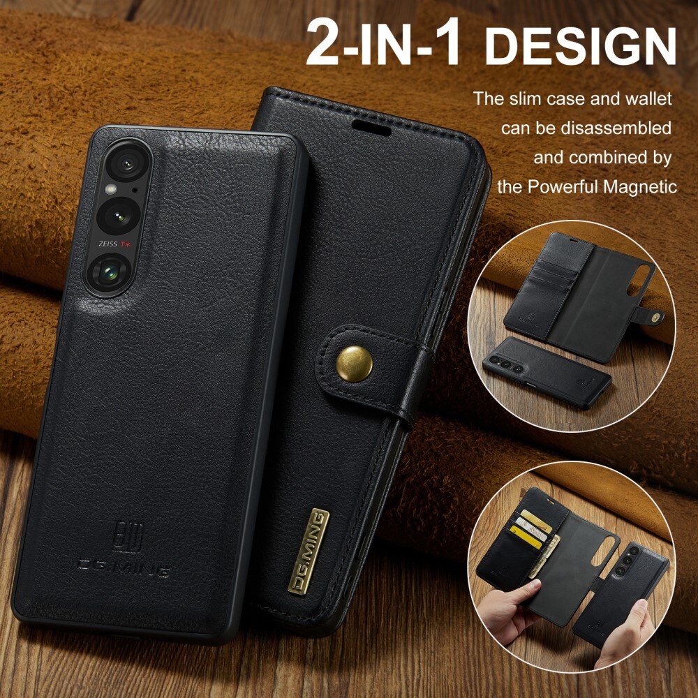 Sony Xperia 1 VI Pungetui med aftageligt cover, Black