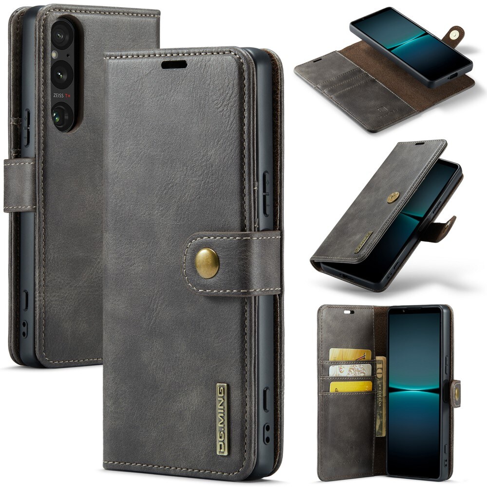 Sony Xperia 1 VI Pungetui med aftageligt cover, Brown