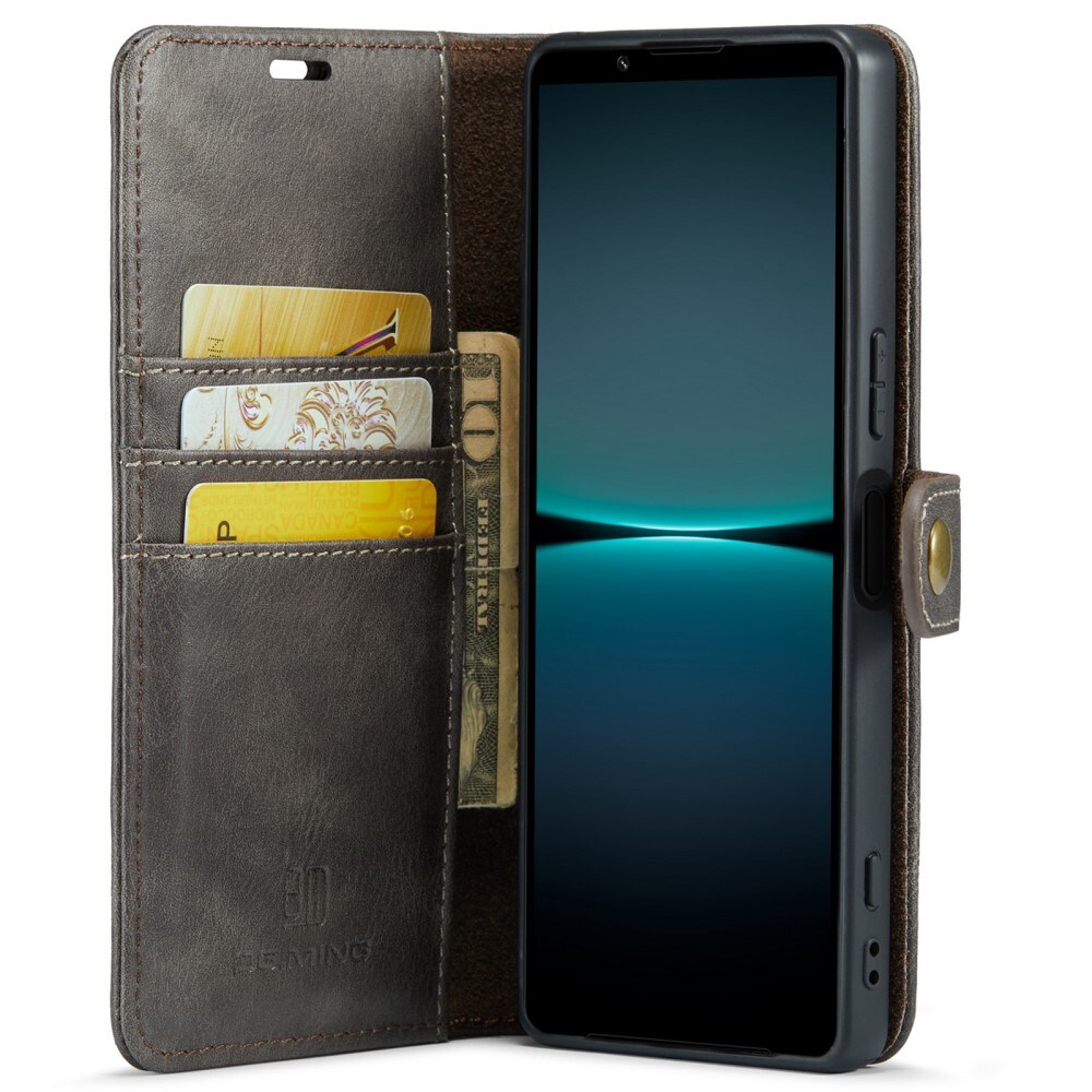Sony Xperia 1 VII Pungetui med aftageligt cover, Brown