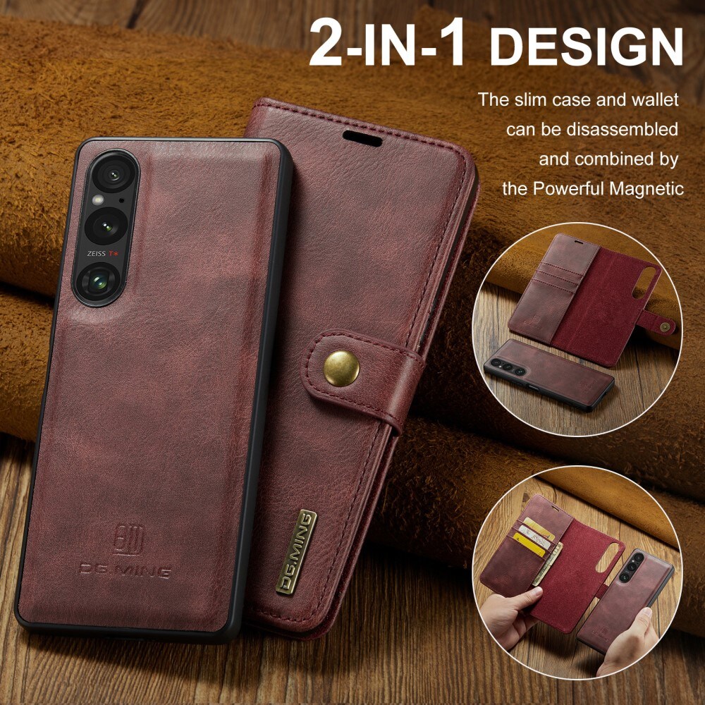 Sony Xperia 1 VI Pungetui med aftageligt cover, Red