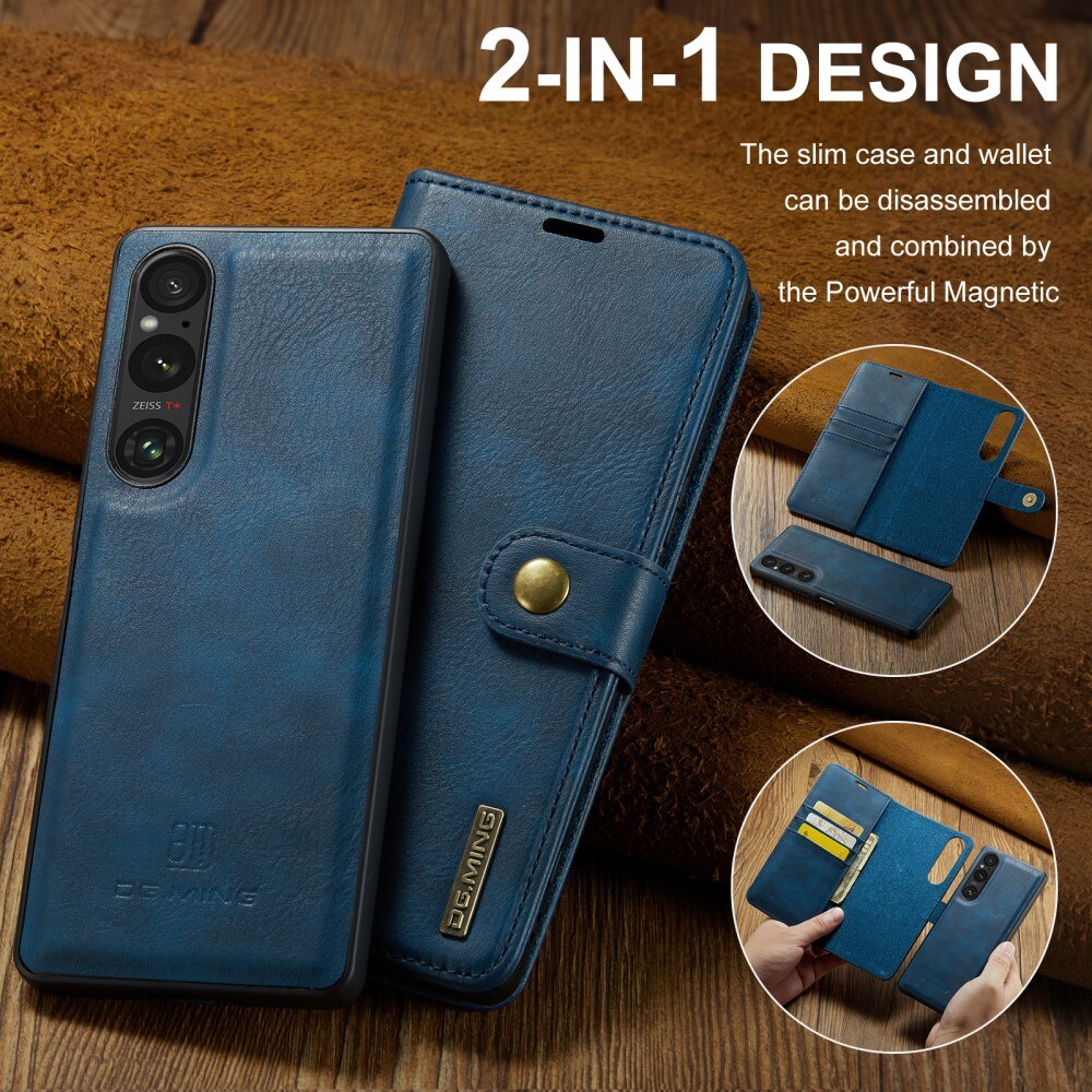 Sony Xperia 1 VI Pungetui med aftageligt cover, Blue