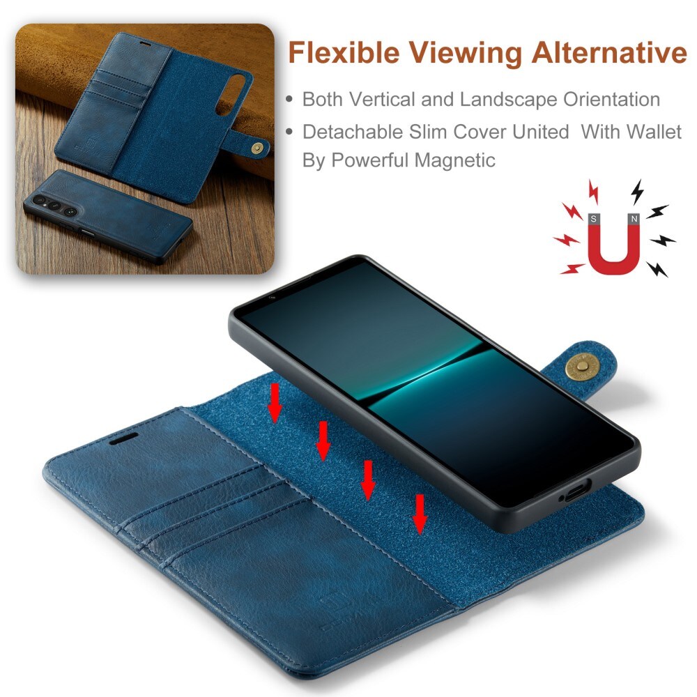 Sony Xperia 1 VI Pungetui med aftageligt cover, Blue