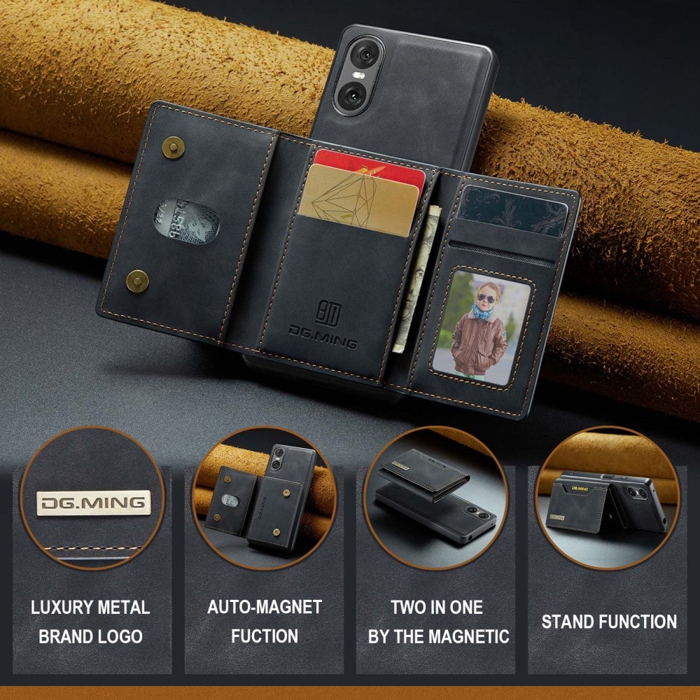 Sony Xperia 10 VI Cover med aftagelig pung, Sort