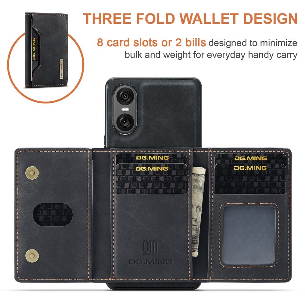 Sony Xperia 10 VI Cover med aftagelig pung, Sort