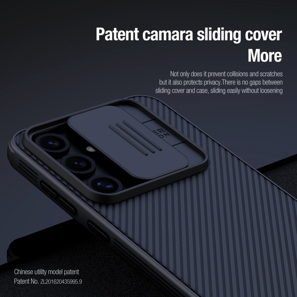 Samsung Galaxy S24 FE Cover med kamerabeskyttelse - CamShield, Sort