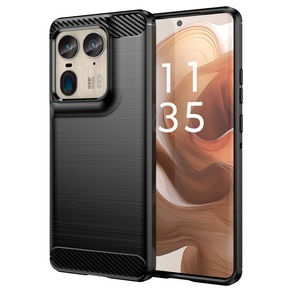 Motorola Edge 50 Ultra TPU-cover Brushed, Sort