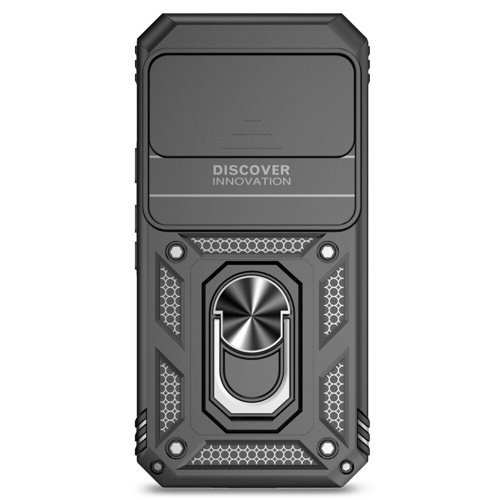 Google Pixel 10 Pro XL Cover med kamerabeskyttelse & fingerring, Sort