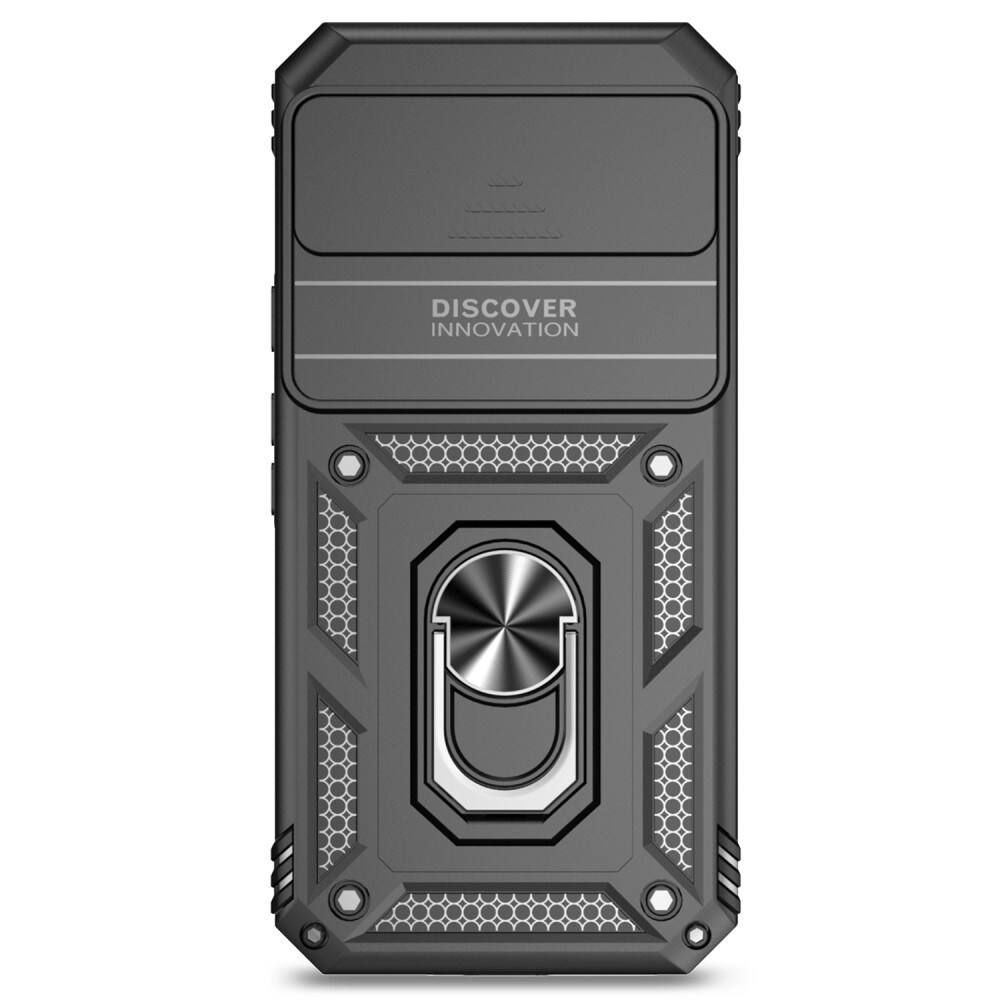Google Pixel 9 Pro XL Cover med kamerabeskyttelse & fingerring, Sort