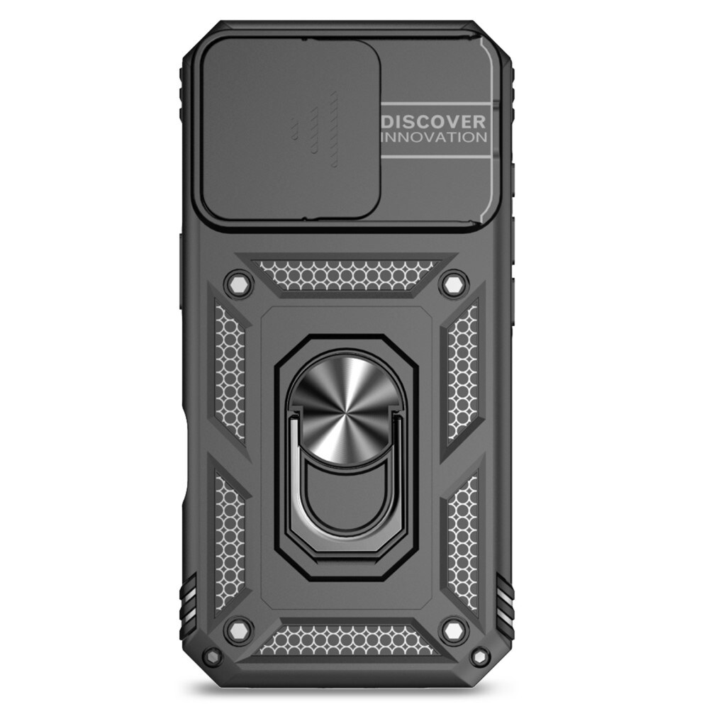 iPhone 16 Pro Max Cover med kamerabeskyttelse & fingerring, Sort