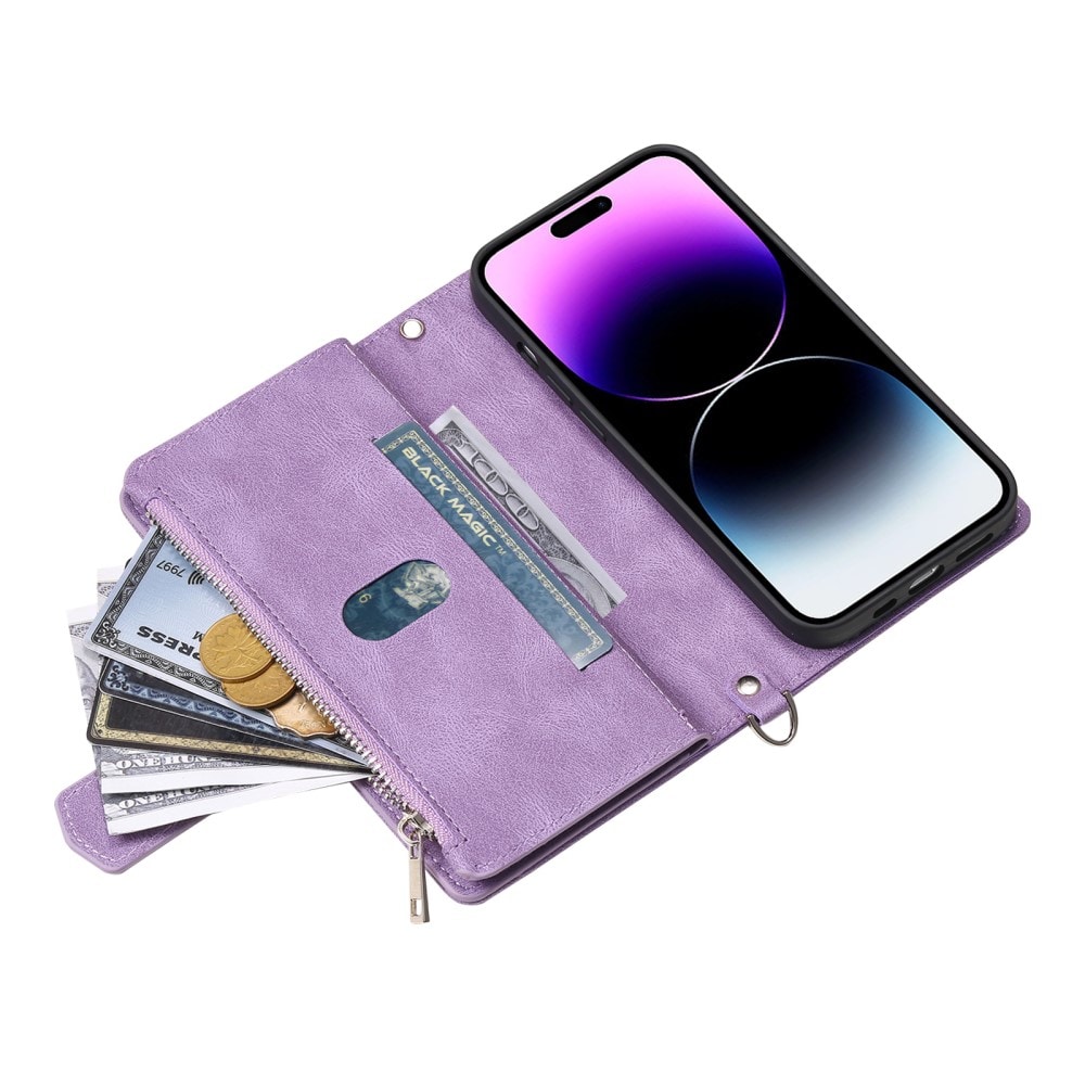 iPhone 16 Pro Quiltet pungtaske, Lilla