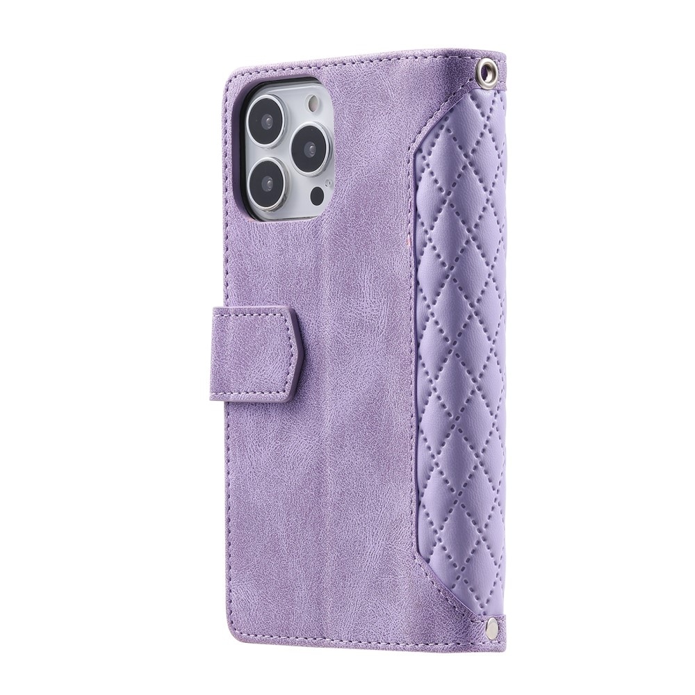 iPhone 16 Pro Quiltet pungtaske, Lilla
