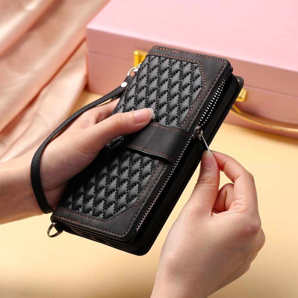 iPhone 16 Pro Quiltet pungtaske, Sort