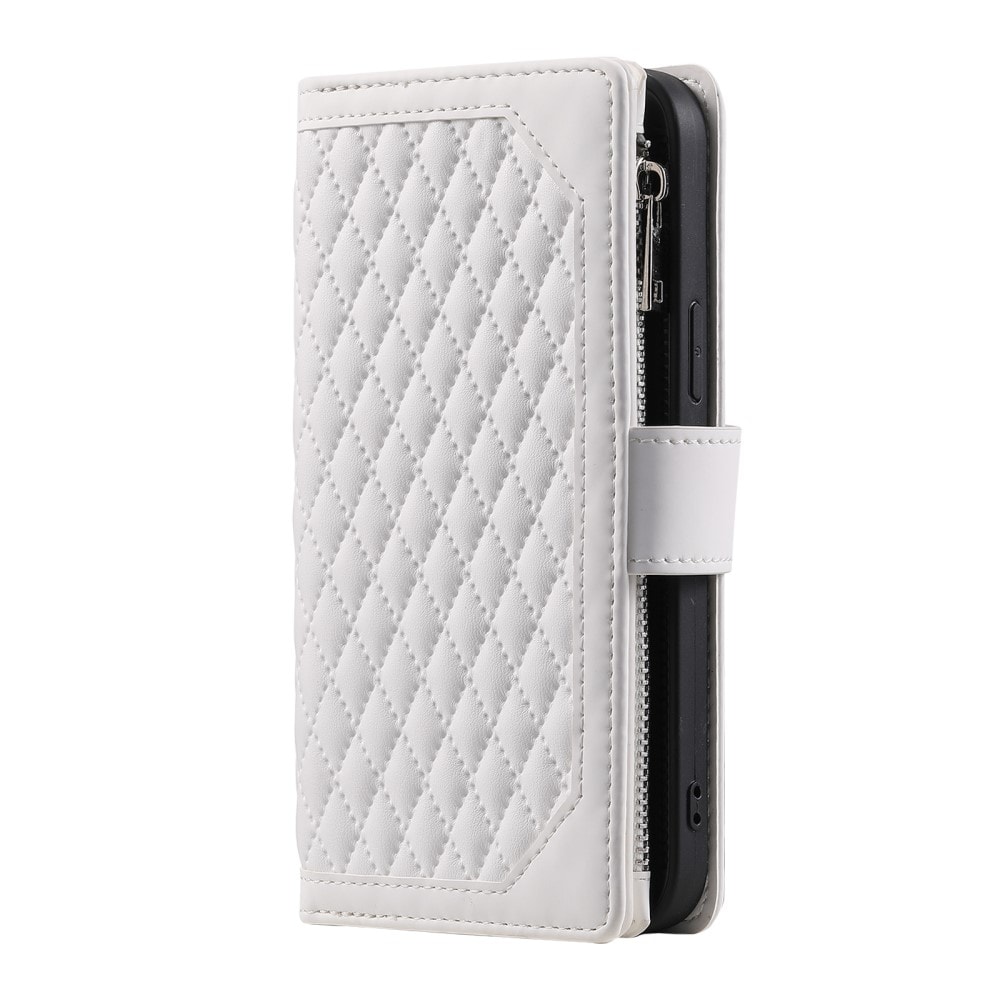 iPhone 16 Pro Quiltet pungtaske, Hvid