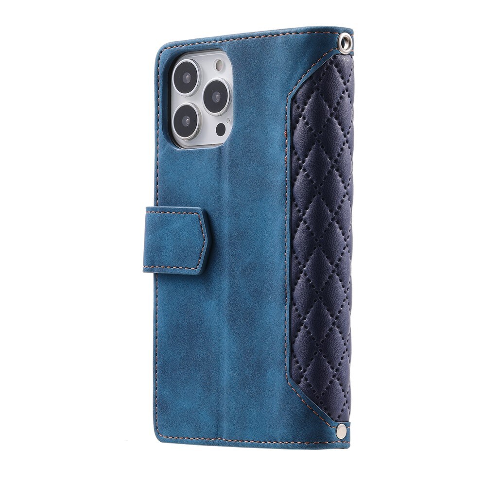 iPhone 16 Pro Max Quiltet pungtaske, Blå