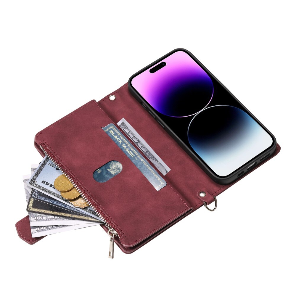 iPhone 16 Pro Max Quiltet pungtaske, Rød