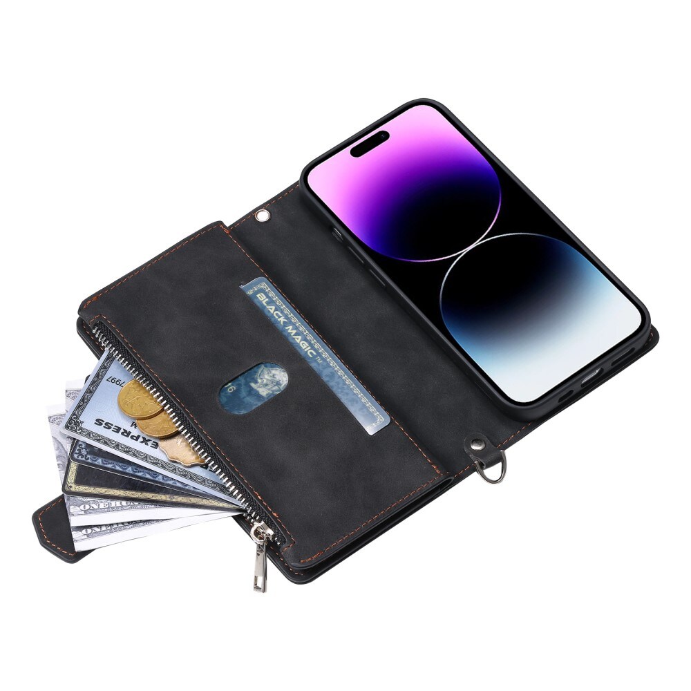 iPhone 16 Pro Max Quiltet pungtaske, Sort