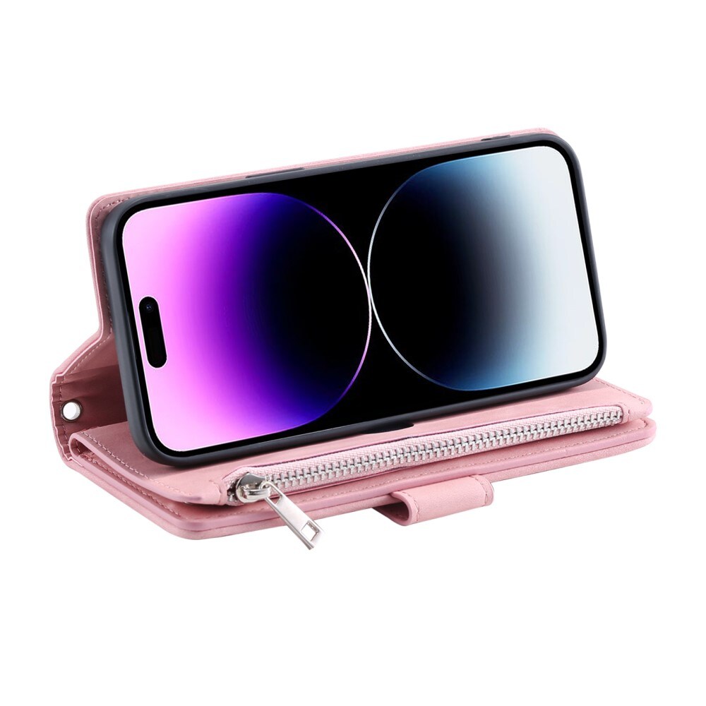 iPhone 16 Pro Max Quiltet pungtaske, Lyserød