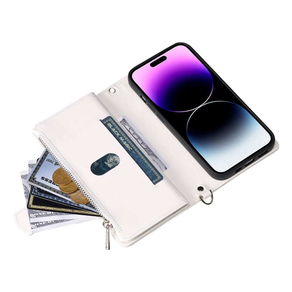 iPhone 16 Pro Max Quiltet pungtaske, Hvid