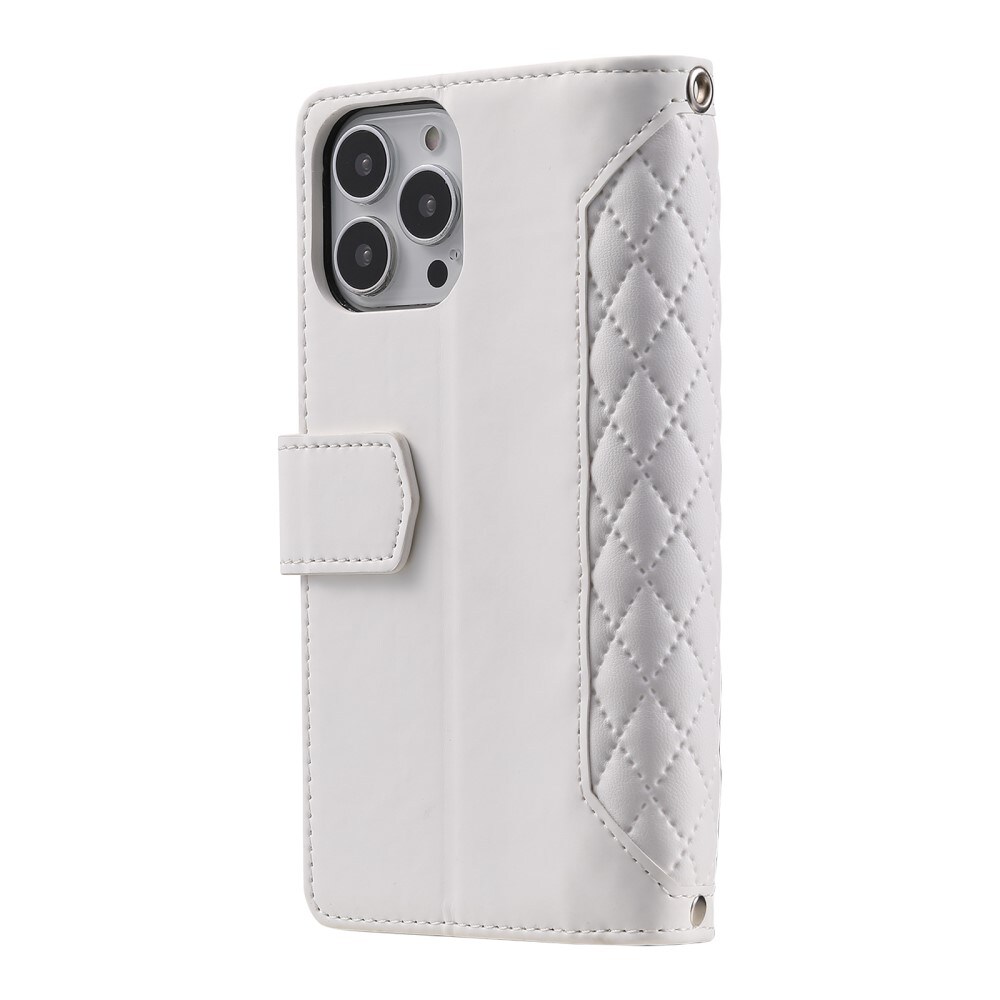 iPhone 16 Pro Max Quiltet pungtaske, Hvid