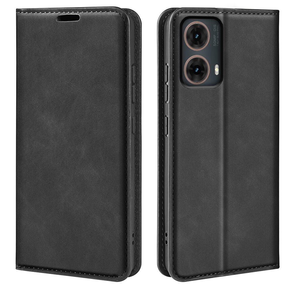 Motorola Moto G85 Slankt etui med kortholder, Sort