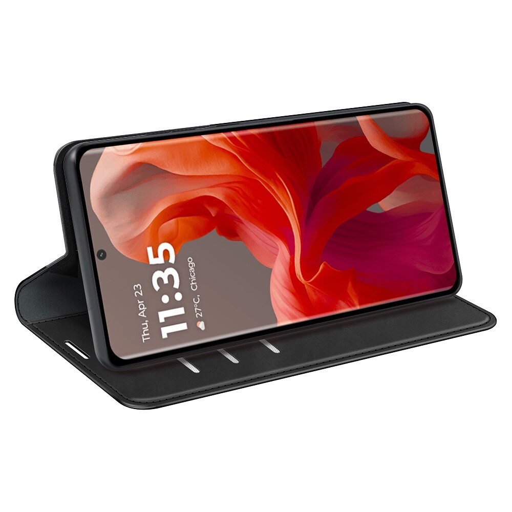 Motorola Moto G85 Slankt etui med kortholder, Sort