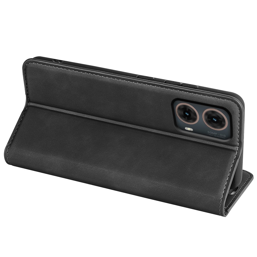 Motorola Moto G85 Slankt etui med kortholder, Sort