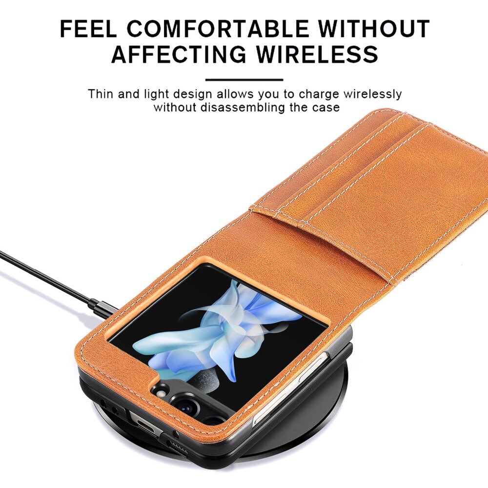 Samsung Galaxy Z Flip 7 FE Enkelt mobiletui, Cognac
