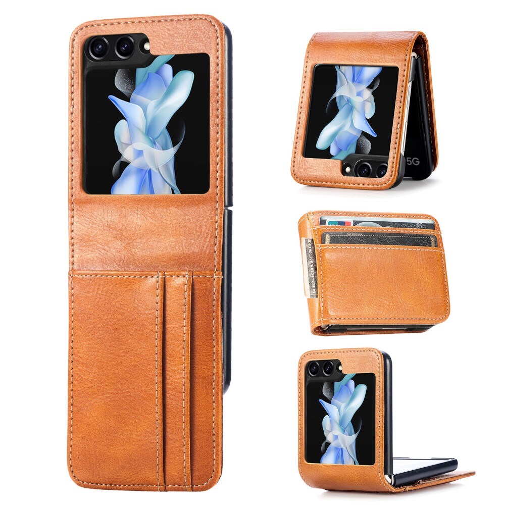 Samsung Galaxy Z Flip 7 FE Enkelt mobiletui, Cognac