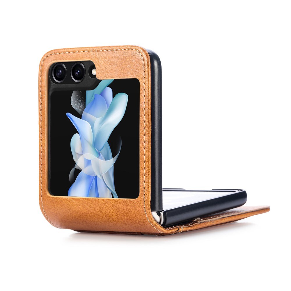 Samsung Galaxy Z Flip 7 FE Enkelt mobiletui, Cognac