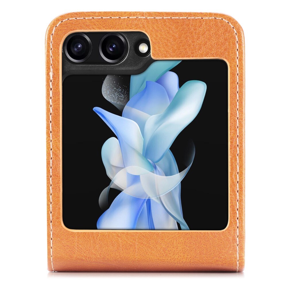 Samsung Galaxy Z Flip 7 FE Enkelt mobiletui, Cognac