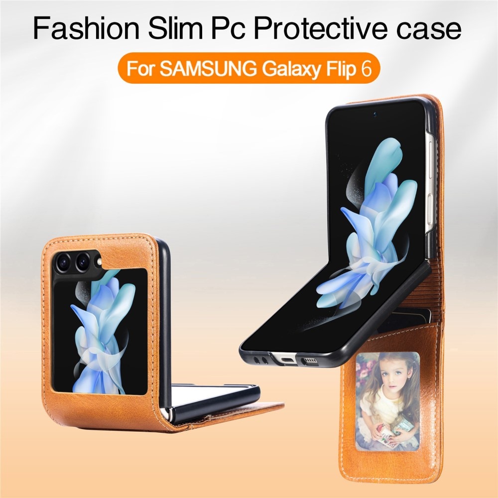 Samsung Galaxy Z Flip 7 FE Enkelt mobiletui, Cognac